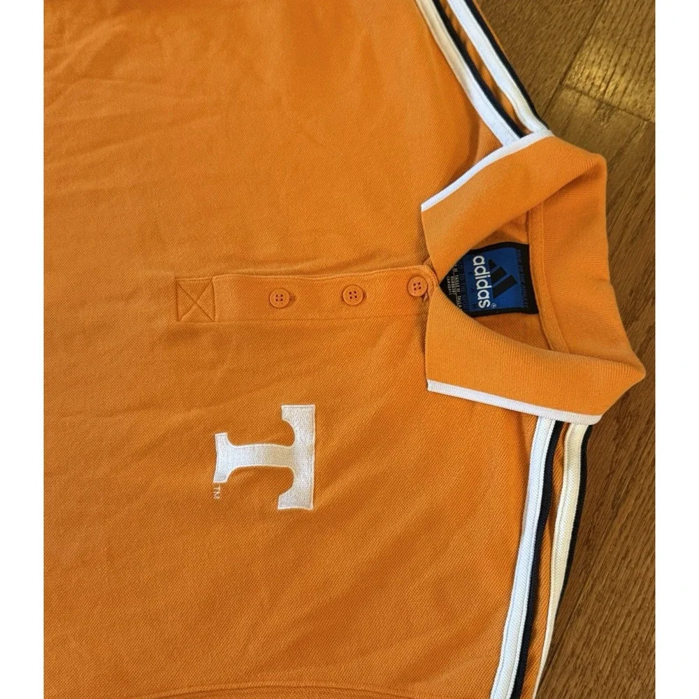 Vintage Adidas Tennessee Volunteers Shirt Mens Medium Orange NCAA Football Polo